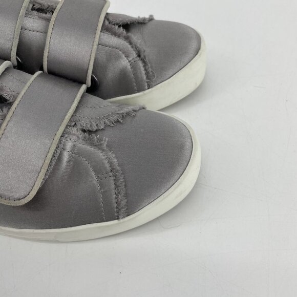 Joie Diata Satin silver platform Velcro sneakers 37.5 - Picture 13 of 16